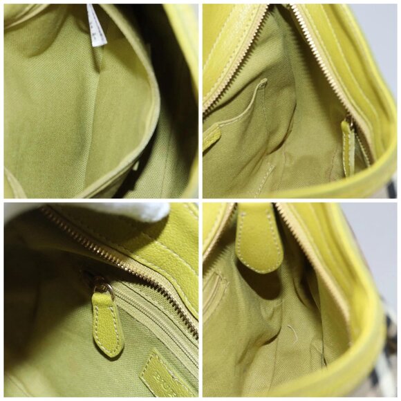 BURBERRY Nova Check Shoulder Bag PVC Leather Beige Auth BD897 - Picture 15 of 16